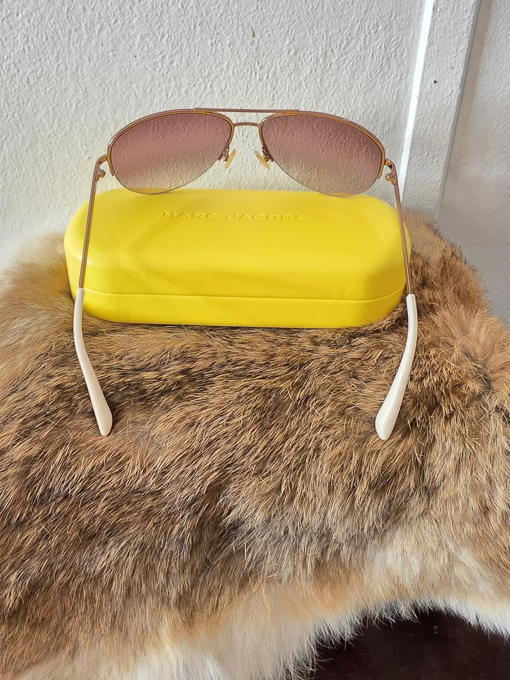 Marc Jacobs Rose Gold Aviator Sunglasses